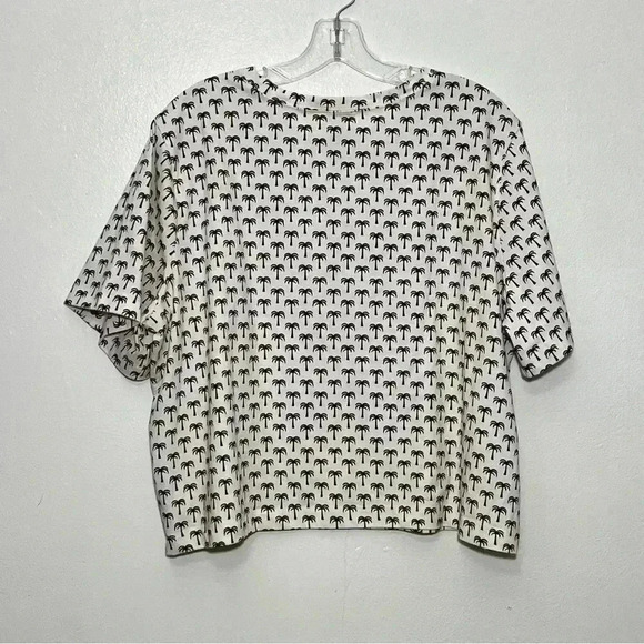 EXPRESS RELAXED Palm Tree Cropped Tee | size XL - Picture 3 of 3